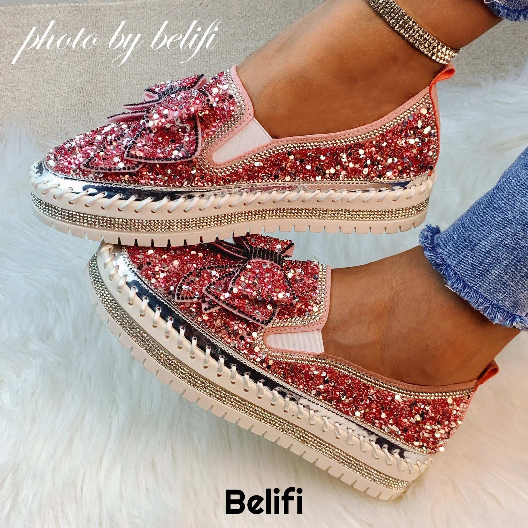 EMMILINE - SAPATOS FEMININO DE CRISTAL