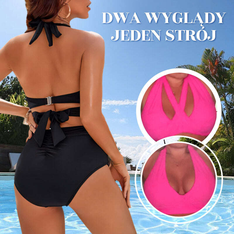 💥👙Stroje kąpielowe Tummy Control Skromne zestawy bikini z wysokim stanem