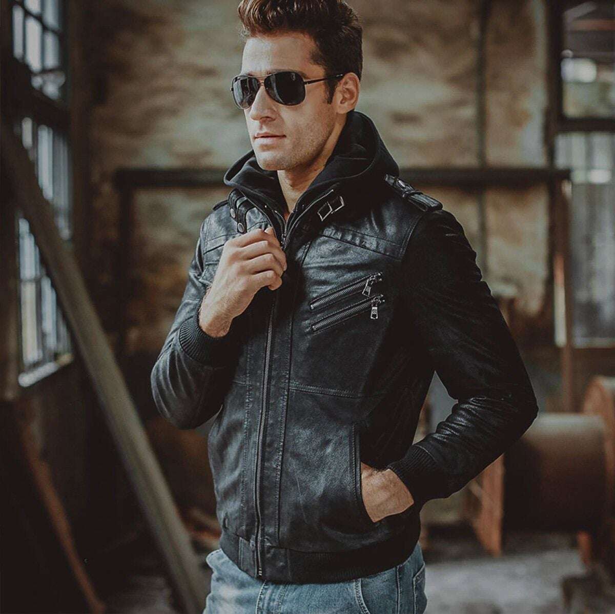 Denzell Outwear Jaqueta de couro Tornado