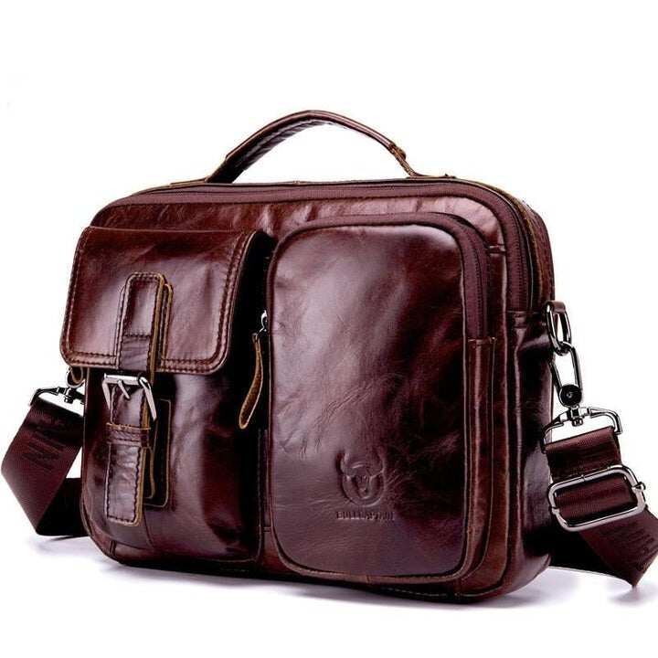 Męska teczka Torba na laptopa z prawdziwej skóry Torba Crossbody