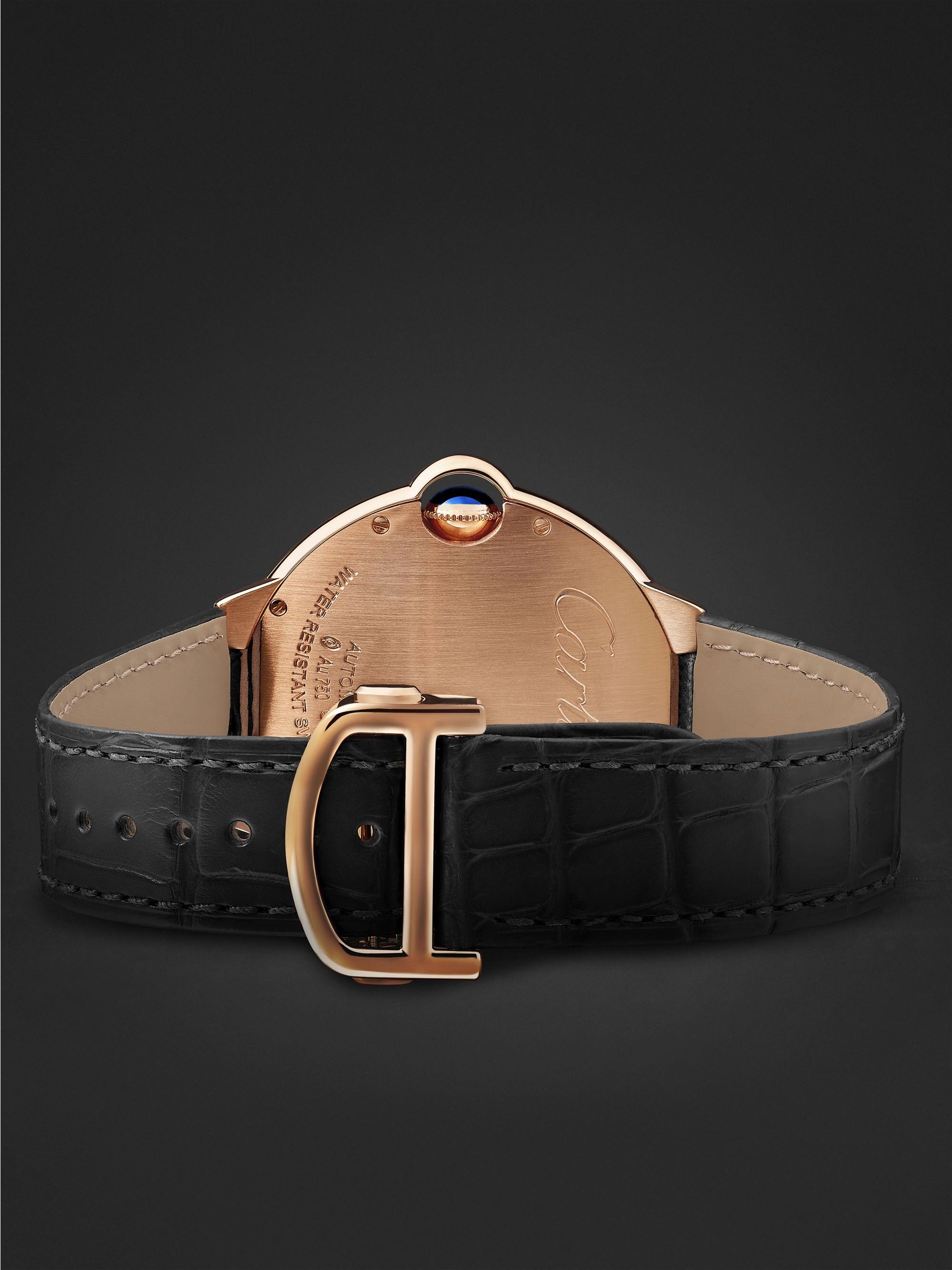 Automatic 40mm 18-Karat Pink Gold and Alligator Watch, Ref. No. WGBB0050
