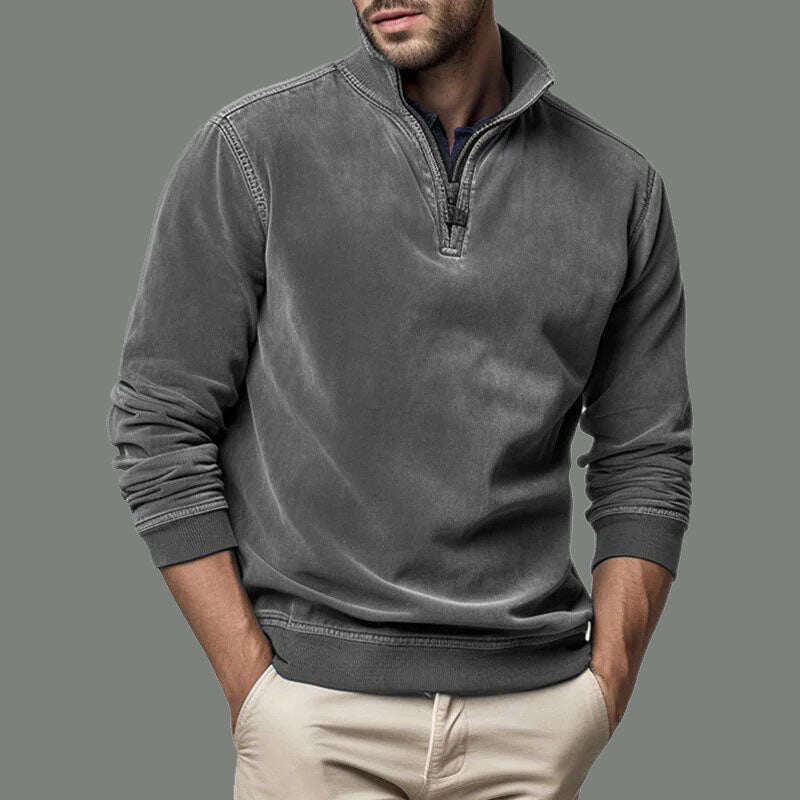 M-4XL🔥Moletom com capuz vintage com zíper masculino
