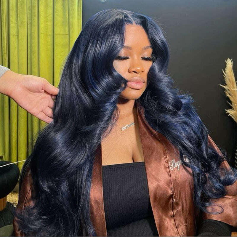 Sale | Glueless Midnight Blue 7x6/13x6 FULL Lace Frontal Wig 16