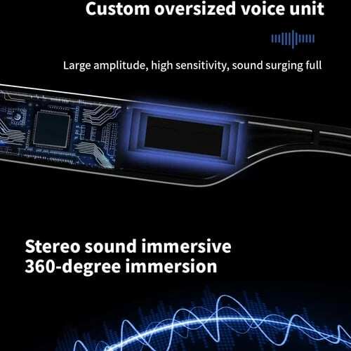 Óculos de sol com fone de ouvido sem fio inteligente