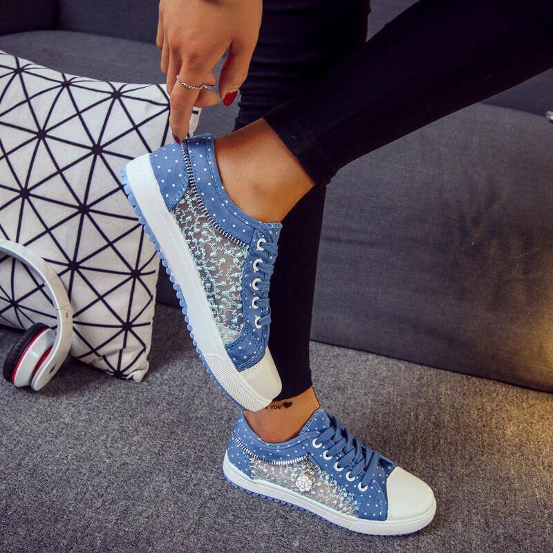 2022 Novo tênis feminino respirável moda casual com cadarço para o dia a dia