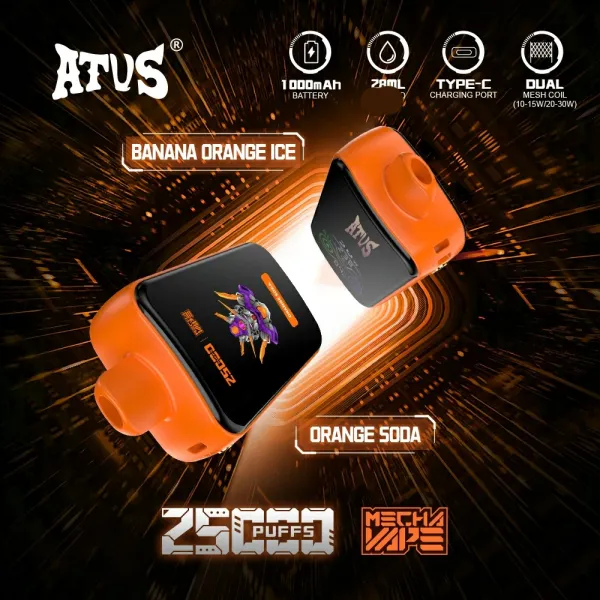 ATVS 25000 Puffs Dual Mesh 25K Rechargeable Disposable Vapes Wholesale