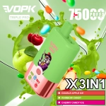 vopk triple pro 75000 puffs Love 66 & Blueberry Cotton Candy & Strawberry Raspberry Candy