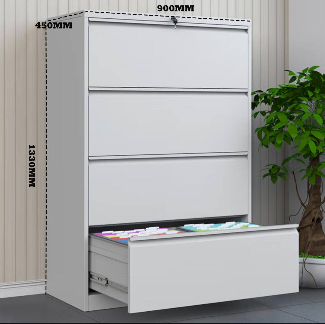 Factory Direct 730*900*400mm Customizable Logo Drawer Metal Mobile Cabinet with Key Lock