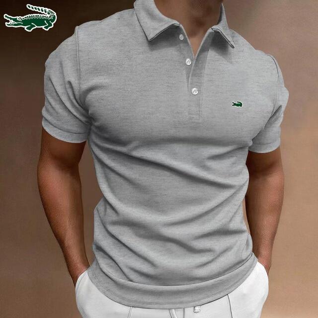 2023  Camisa pólo em piquet de algodão