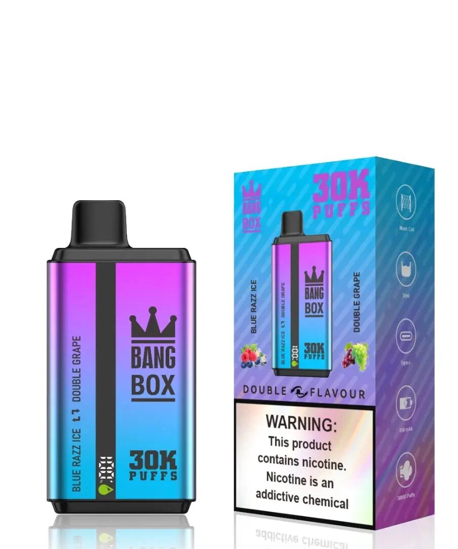 Bang Box 30000 Puffs Sabor Duplo 0% 2% 5% Baixo Teor de Nicotina Compra em Atacado Caneta Vape Descartável Recarregável~