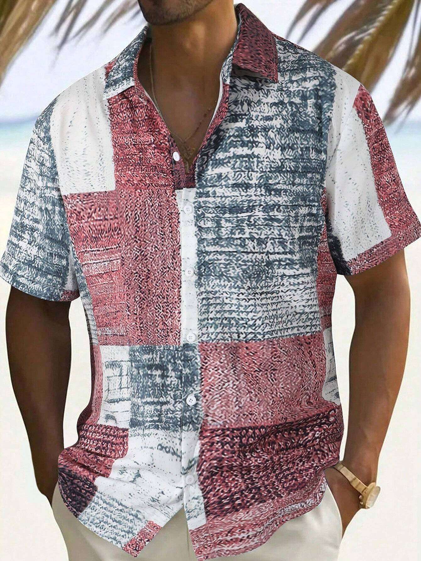 Camiseta masculina estilo resort com cordão