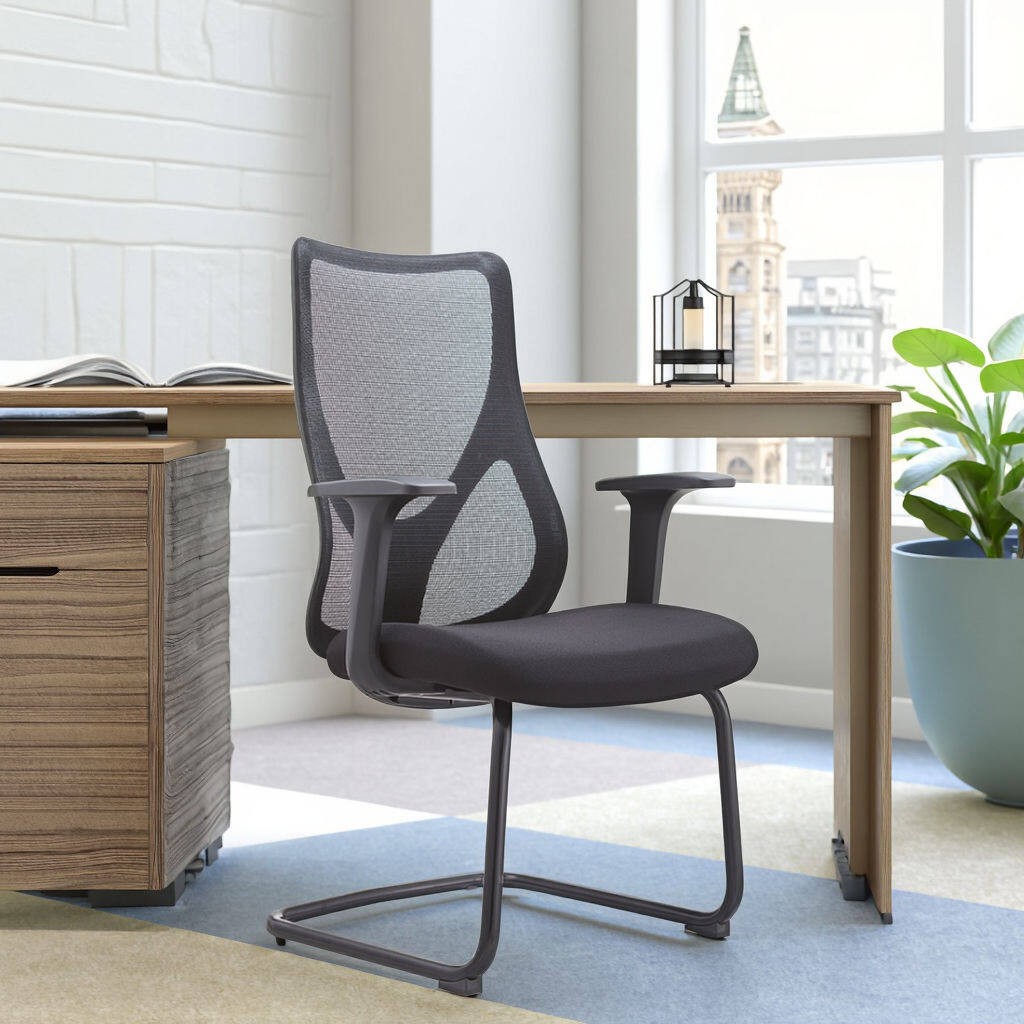 Hot Selling Cheap Price Durable Skin Friendly Fabric Mesh Office Chairs with Cotton Seat Cushion