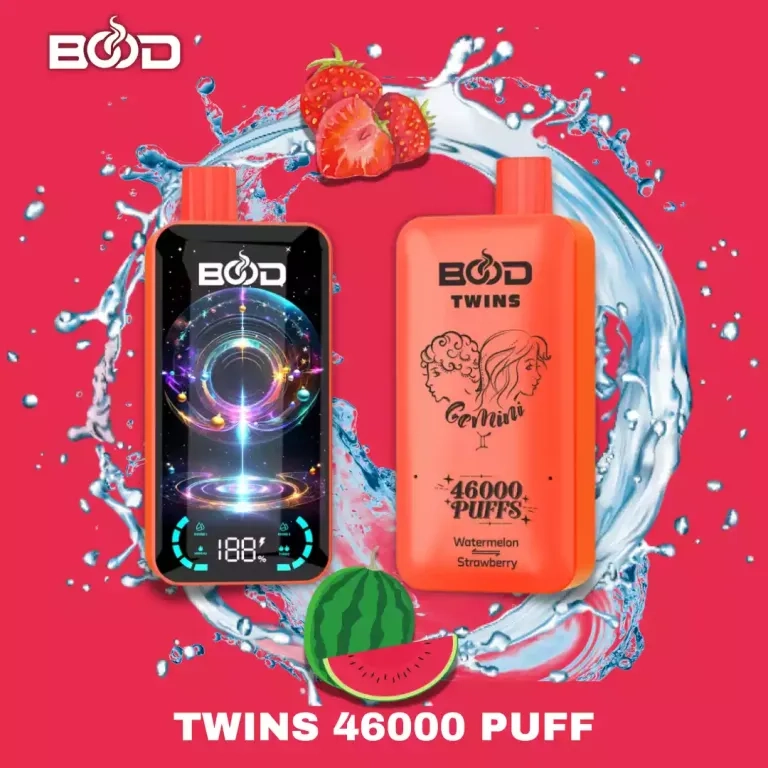 BOOD TWINS 46000 Puffs disposable vapes Passion Fruit Guava & Double Apple