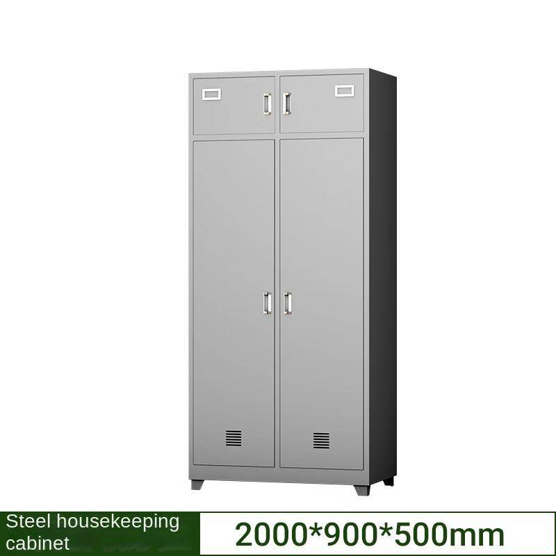 Cross Border Special Business Card Slot Built in Dress Mirror Steel Wardrobe with Smooth Guide Rails Drawers