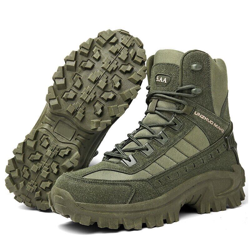 Męskie wodoodporne buty bojowe outdoorowe z ochroną przed przebiciem, buty bojowe (zwiększona trwałość)
