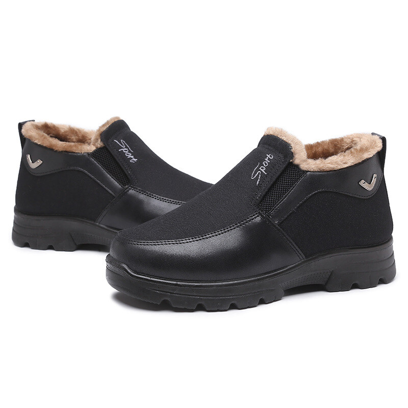 BOTAS DE INVERNO MASCULINAS IMPERMEÁVEIS QUENTES ANTIDERRAPANTES BOTAS DE NEVE CONFORTÁVEIS