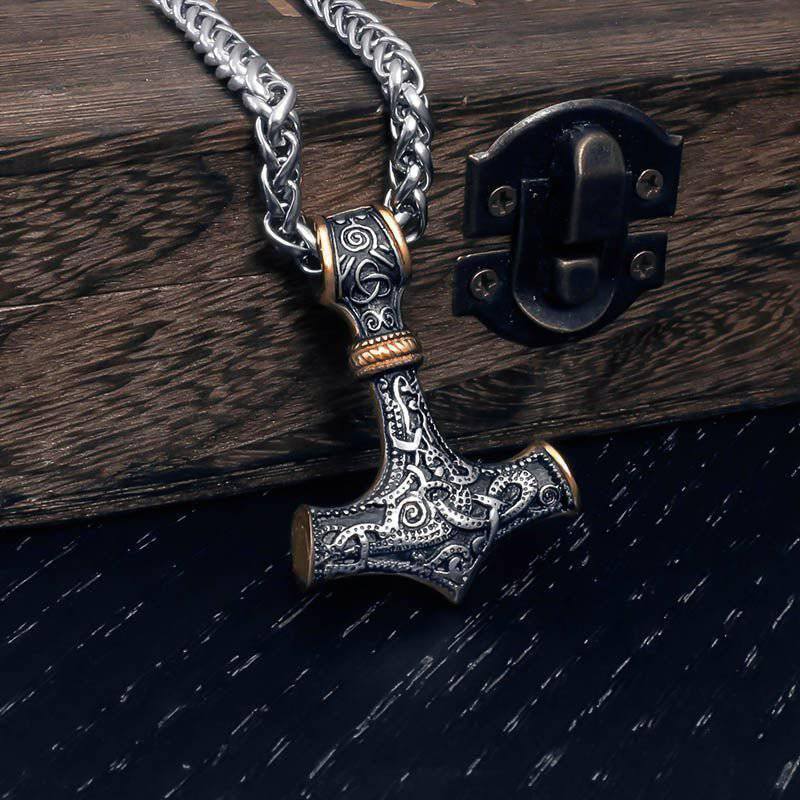 Декоративно съкровище на Тор Mjölnir - неръждаема стомана