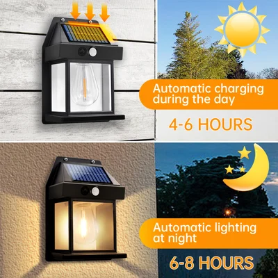 🔥Nowa lampa ścienna solarna z wolframu na rok 2025 do użytku na zewnątrz🔥