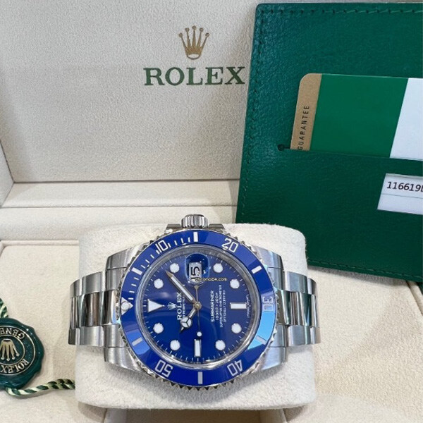 Rolex 116619LB Submariner Data Smurf 18ct