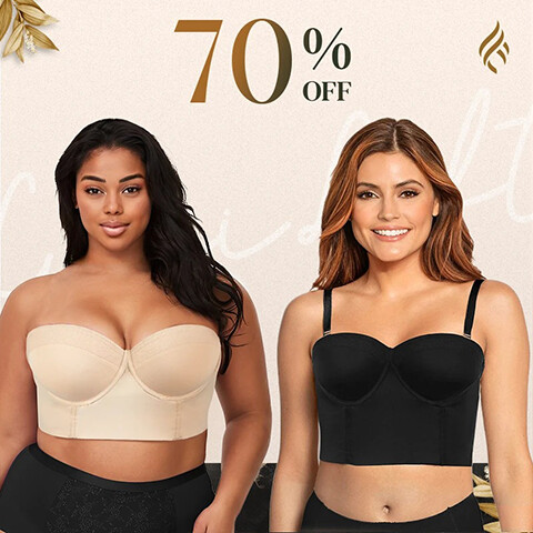 LUCILIFT – SUTIÃ SEM ALÇAS NAS COSTAS – TECIDO PREMIUM