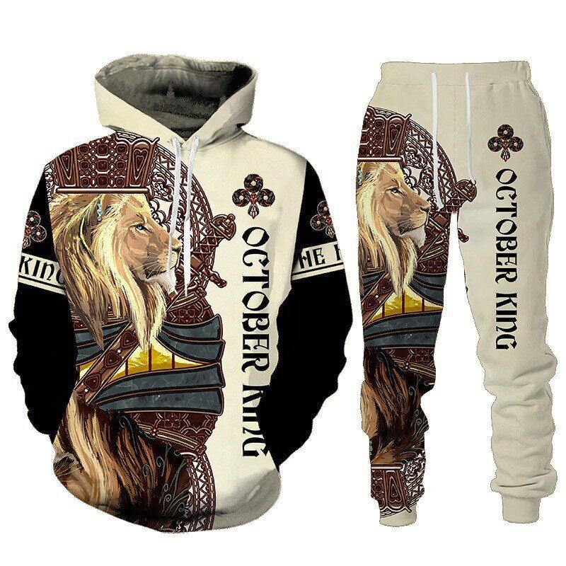 HOODIE LEÃO 3D MASCULINO