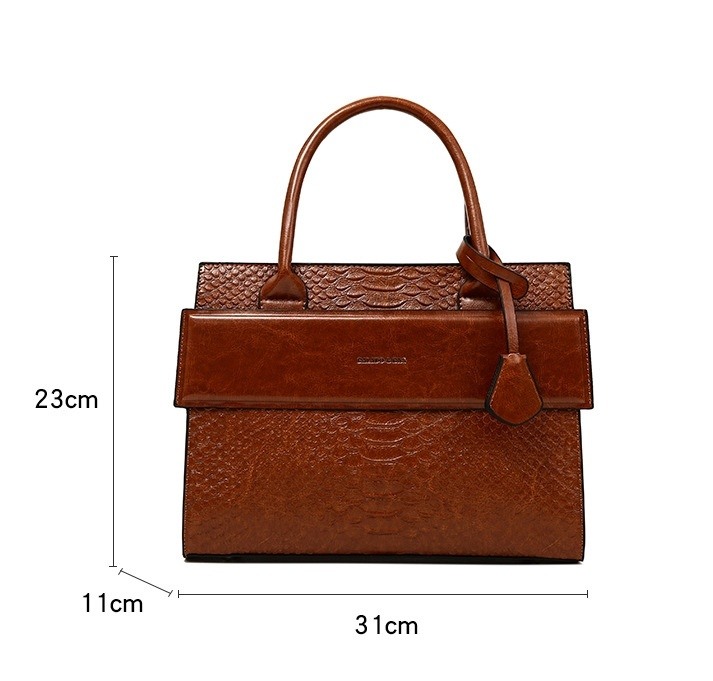 2025-ös új, nagy kapacitású, keresztpántos bőr kézitáska.