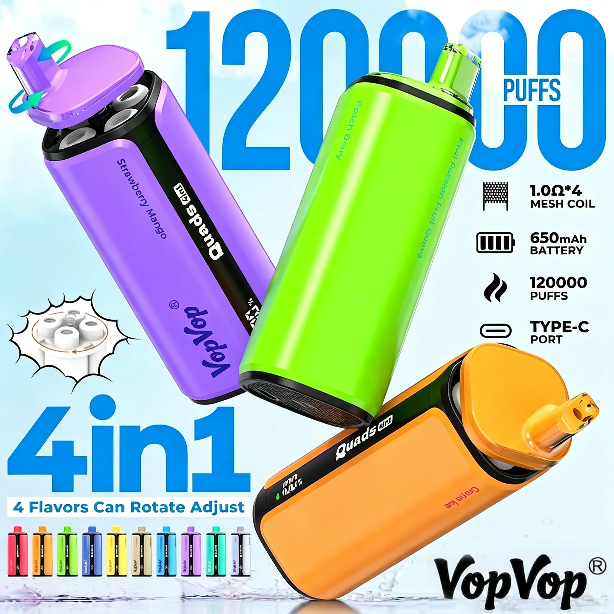 VOPVOP 4in1 120000 Puffs Disposable Vape