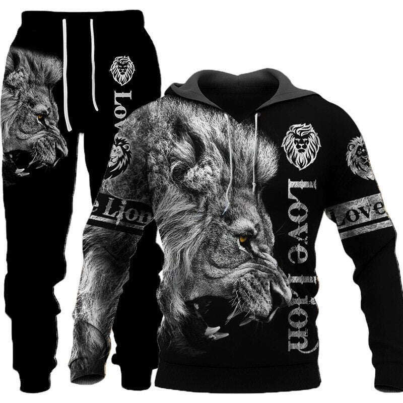 Conjunto de roupas masculinas com impressão digital 3D