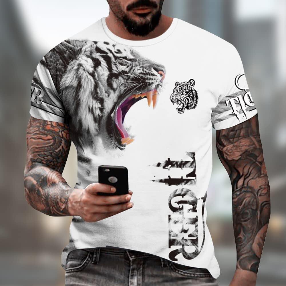Men's 3D Print Skull T-Shirt 3D Creative Print Short Sleeve T-Shirt Casual Round Neck Novelty Street Fashion Tees Shirt