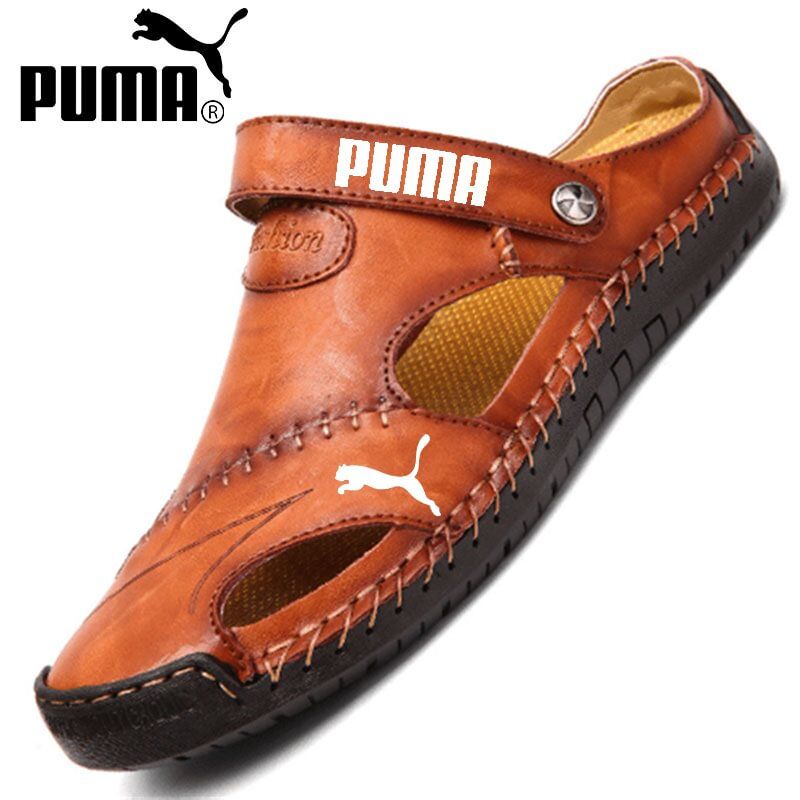 🔥PUMA férfi lélegző, plus size puha bőr szabadtéri szandál #NB92