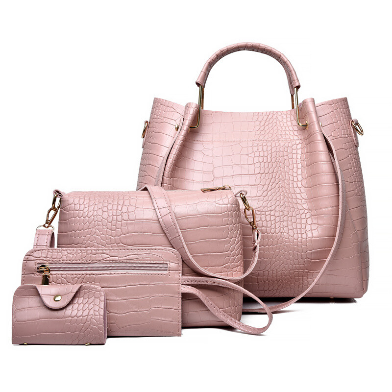 Conjunto de bolso de cuero de varias piezas hecho a mano
