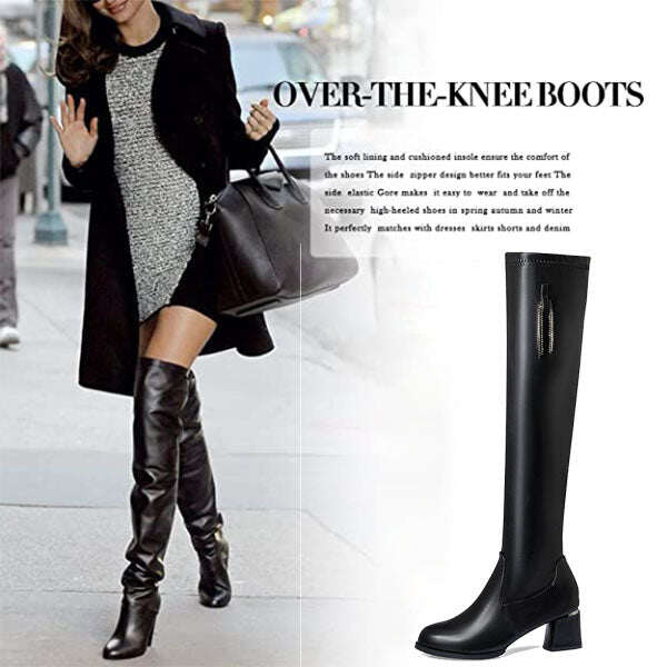 47% DESCONTO✨Série outono-inverno✨Botas femininas de couro quente✨Emagrecimento
