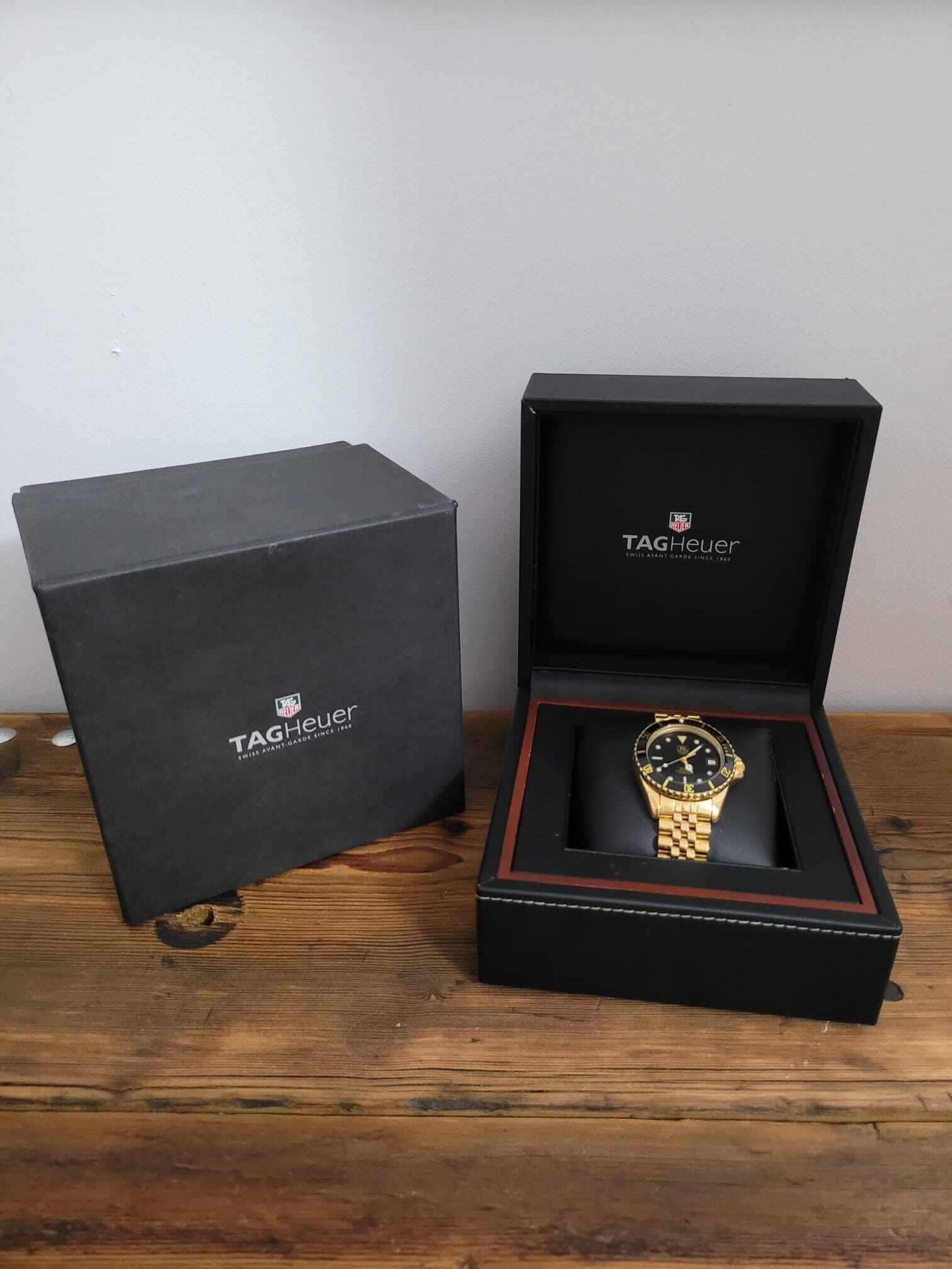 Promoção de Junho! Edição especial relógio TAG Heuer Professional 1000 24k banhado a ouro de 24 quilates