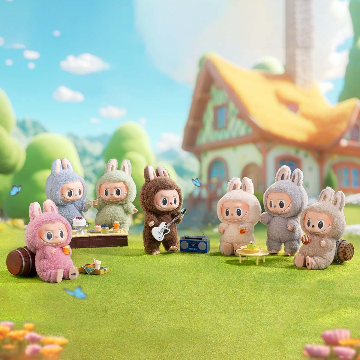 Caixa surpresa e caixa de confirmação da série Macaron