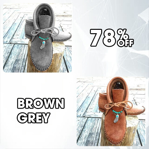 🔥ÚLTIMO DIA 49% OFF🔥 – BOTAS ORTOPÉDICAS DE TUBO CURTO 2023 PARA MULHERES COM PENAS