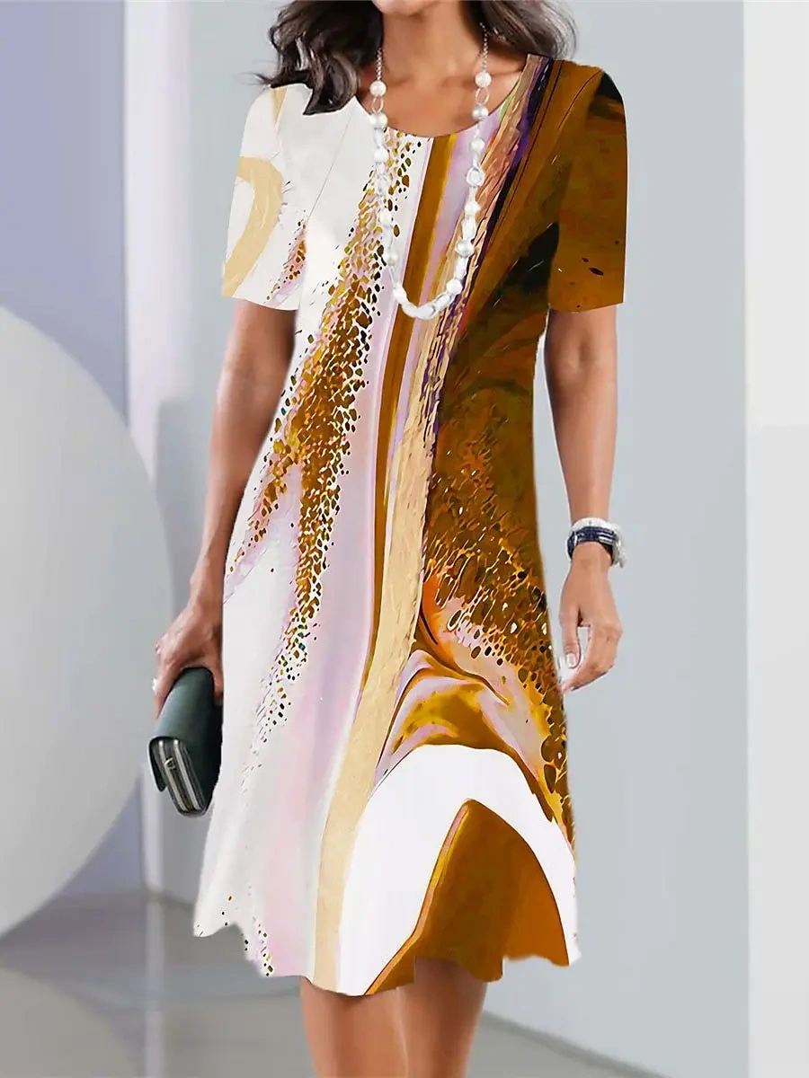 👗【XS-5XL】 szexi, kerek nyakú női ruha 2024-re