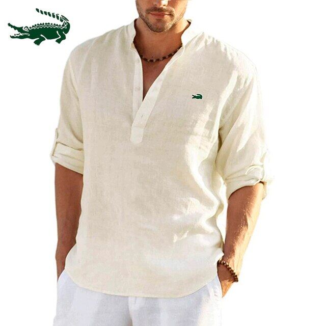 camisa de algodão havaiana