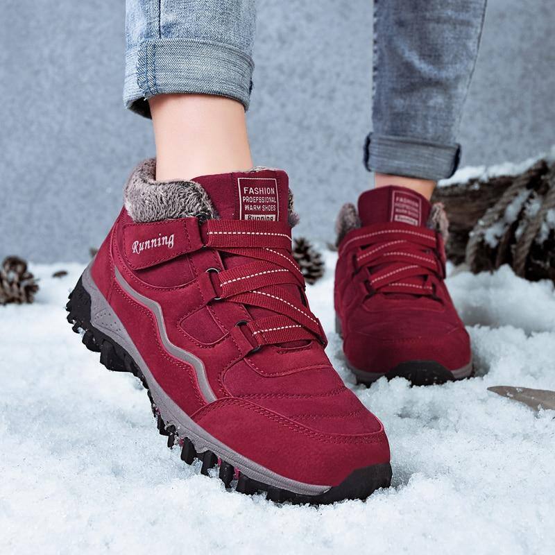 Glacial Comfort - Botas de corrida impermeáveis ​​unissex com velcro