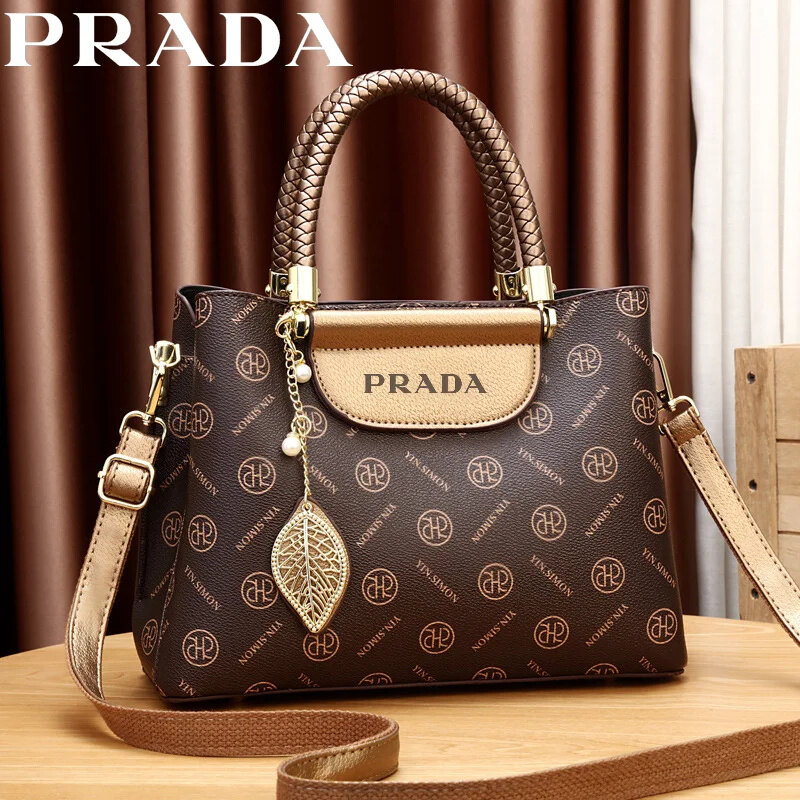Nova bolsa de ombro Prada® da moda com grande capacidade