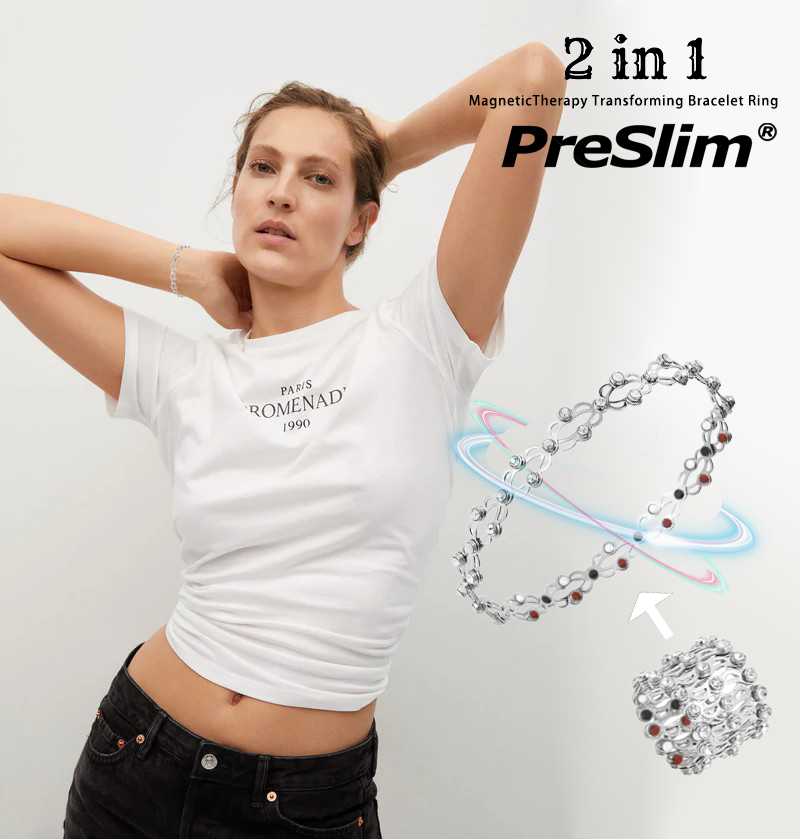 PreSlim 2 em 1 Anel Pulseira Transformadora de MagneticTherapy Ajustável