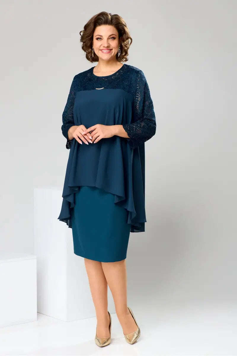 😍[S-5XL]Lindo vestido de outono plus size