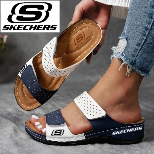 SKECHERS®2025 novas sandálias de cunha com massagem