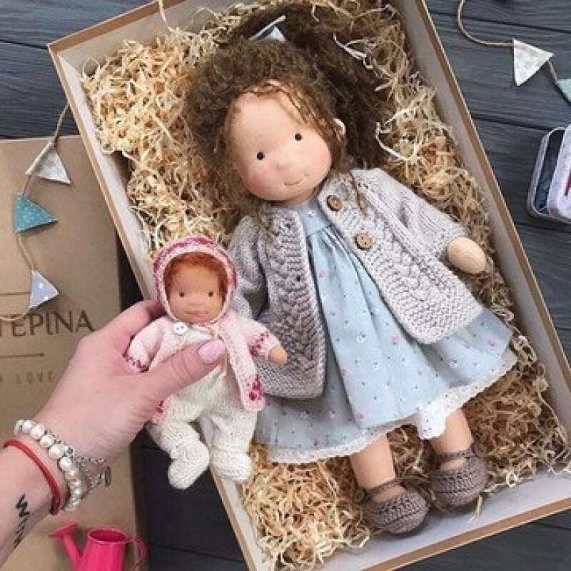 🎁🎁O melhor presente para crianças - Boneca Waldorf feita à mão👧