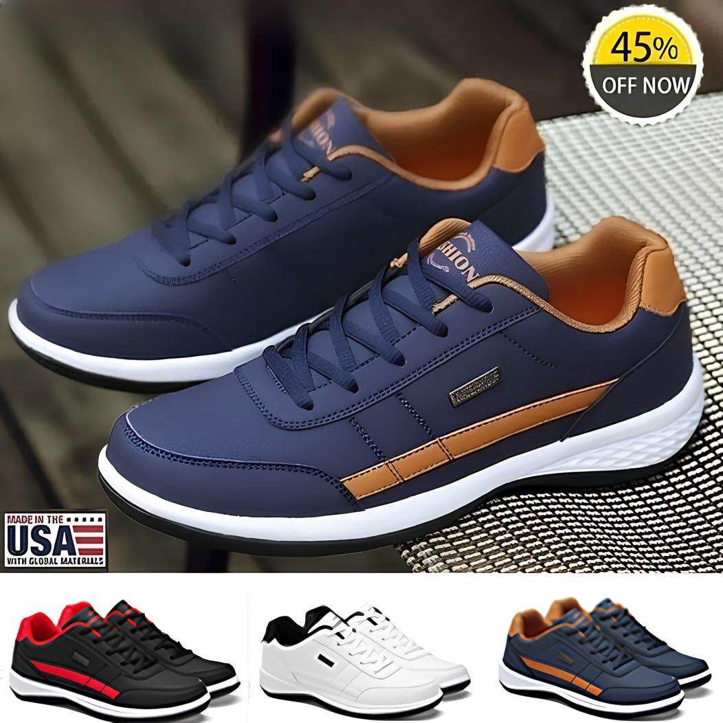 ⭐Świąteczna Wyprzedaż -45% ZNIŻKI ⭐Wygodne męskie skórzane sneakersy ortopedyczne 2023