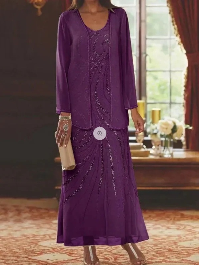 Vestido elegante feminino de duas peças com jaqueta