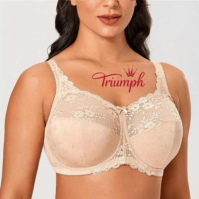 Triumph Beauty- Sutiã Sexy de Renda Floral (75A-120H)