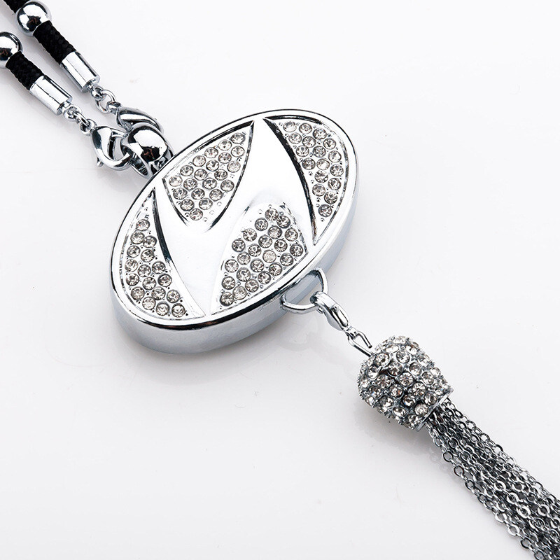 Pingente de aromaterapia com logotipo de carro com diamante de metal