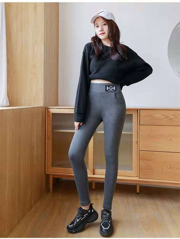 🔥Calças térmicas de caxemira skinny femininas da moda