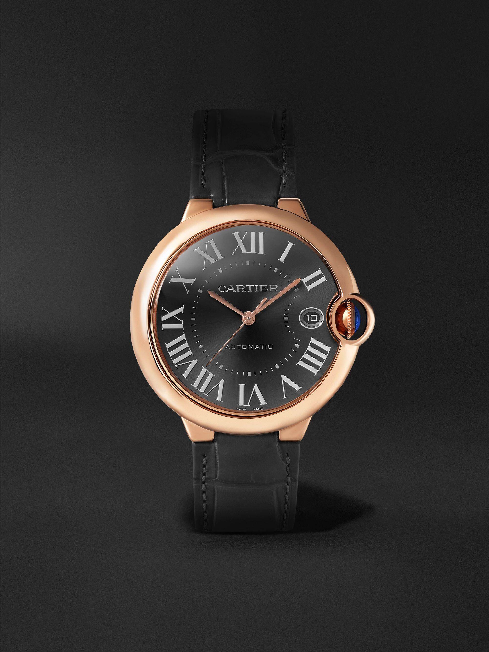 Automatyczny zegarek 40 mm z 18-karatowego różowego złota i skóry aligatora, nr ref. WGBB0050