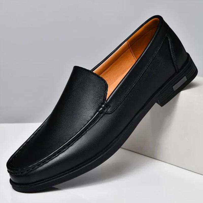 Mocassins masculinos de couro legítimo italiano